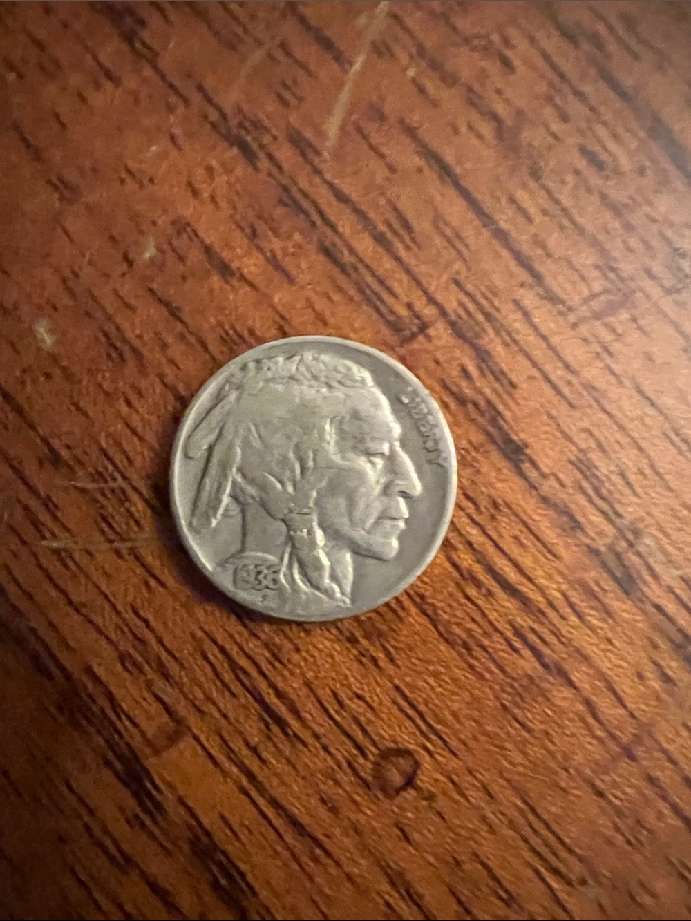 Buffalo Nickel Coin - Silver Tone